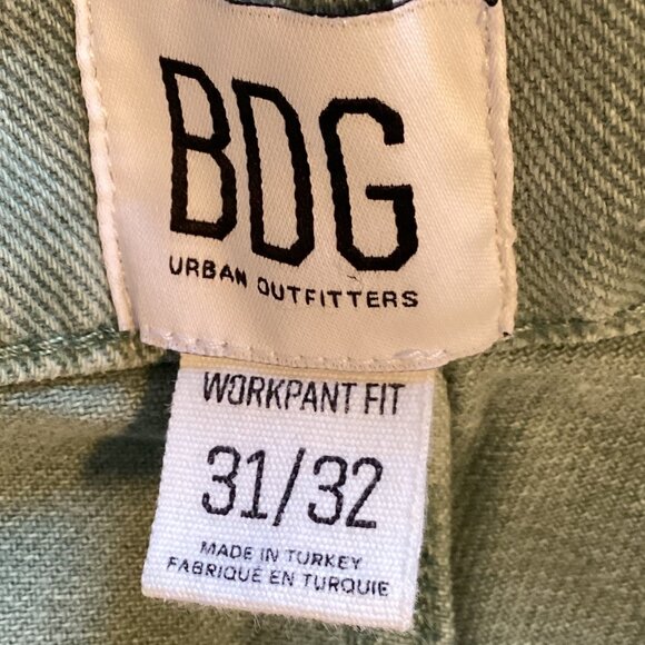 BDG Urban Outfitters Men's Carpenter Green Jeans Double Knee Work Pants - Picture 12 of 13